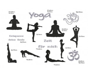 Stickserie - Entspanne deine Seele - Yoga